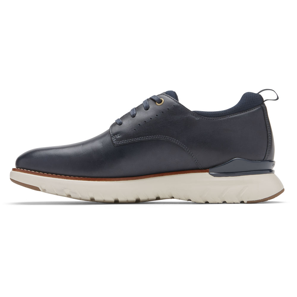 Oxfords Rockport Homem Azuis - Total Motion Sport Plain Toe - 59872RGIW